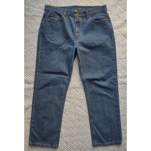 Faded Glory Denim Regular Fit Straight Jeans Men's 36x29 Blue 5-Pocket Excellent - Picture 1 of 9